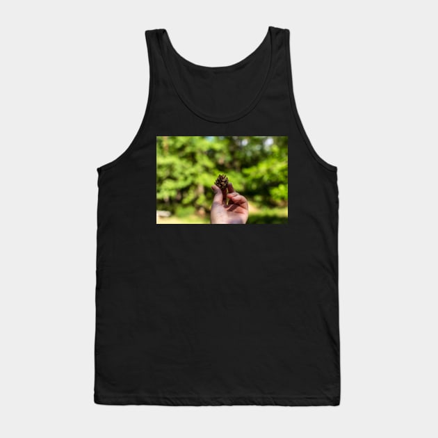 Hand holding pine cone Tank Top by lena-maximova